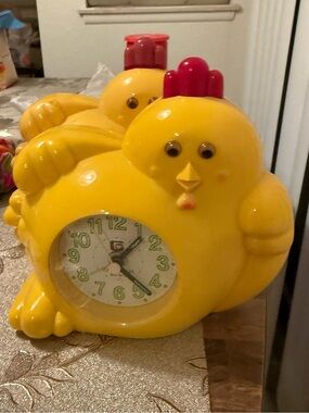 RARE Vintage Working Children’s Chicken Alarm Clock